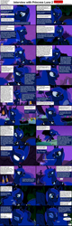 Size: 1282x4018 | Tagged: safe, princess luna, alicorn, pony, comic:celestia's servant interview, caption, comic, female, interview, mare, night, solo