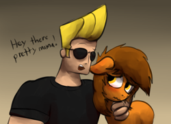 Size: 1280x930 | Tagged: safe, artist:marsminer, oc, oc:venus spring, crossover, johnny bravo, parody