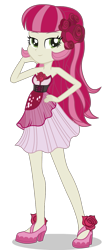 Size: 625x1458 | Tagged: safe, artist:negasun, roseluck, equestria girls, clothes, dress, solo