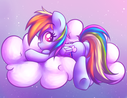 Size: 2700x2100 | Tagged: safe, artist:heavymetalbronyyeah, rainbow dash, pegasus, pony, blushing, cloud, cute, dashabetes, duckface, female, high res, looking back, mare, plot, presenting, prone, solo, underhoof