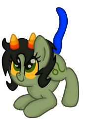 Size: 405x582 | Tagged: safe, artist:poofypegasus, pony, homestuck, nepeta leijon, ponified, simple background, solo, transparent background