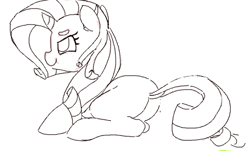 Size: 430x260 | Tagged: safe, artist:yoditax, rarity, pony, unicorn, explicit source, monochrome, sketch, solo