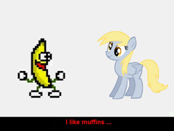 Size: 768x576 | Tagged: artist needed, safe, derpy hooves, pegasus, pony, banana, c is for cereal, female, mare