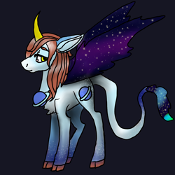 Size: 1730x1730 | Tagged: safe, artist:brainiac, oc, oc only, alicorn, pony, cloven hooves, full body, leonine tail, male, solo, stallion, unshorn fetlocks