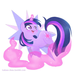 Size: 700x700 | Tagged: safe, artist:kelsea-chan, twilight sparkle, unicorn twilight, pony, unicorn, abstract background, female, mare, pronking, solo