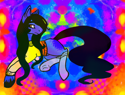 Size: 2048x1556 | Tagged: safe, artist:brainiac, oc, oc only, oc:brainiac, pony, clothes, dreamhighrainbow, fever dream, high, male, pain killers, psychedelic, socks, solo, stallion, trippy, unshorn fetlocks