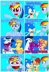 Size: 905x1334 | Tagged: dead source, safe, artist:terry, rainbow dash, soarin', spitfire, pegasus, pony, comic, crossover, crossover shipping, female, male, mare, pie, pregnant, sally acorn, satam, shipping, shipping denied, sonic the hedgehog, sonic the hedgehog (series), sonicdash, stallion, that pony sure does love pies, you're the father