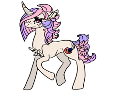 Size: 1600x1200 | Tagged: safe, artist:brainiac, oc, oc only, oc:artemis rose, pony, freckles, full body, male, moon, pastel, piercing, solo, stallion