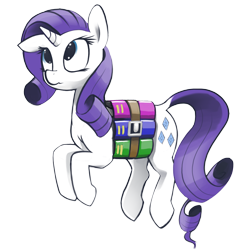 Size: 2737x2737 | Tagged: safe, artist:dimfann, rarity, pony, unicorn, dock, female, floppy ears, mare, name pun, pun, rar, rarara, scrunchy face, simple background, solo, transparent background, visual pun, winrar