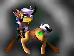 Size: 1400x1050 | Tagged: safe, artist:brainiac, oc, oc only, oc:spell bound, earth pony, pony, amulet, fanart, full body, jewelry, male, solo, stallion