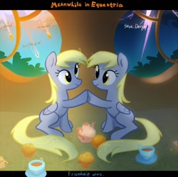 Size: 800x797 | Tagged: safe, artist:tomatocoup, derpy hooves, pegasus, pony, derpygate, duality, female, mare