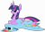 Size: 6000x4371 | Tagged: safe, artist:magister39, artist:underpable, derpibooru import, rainbow dash, twilight sparkle, twilight sparkle (alicorn), alicorn, pegasus, pony, :t, absurd resolution, aweeg*, behaving like a cat, cute, dashabetes, duo, female, floppy ears, mare, on back, on top, pony pile, prone, puffy cheeks, simple background, smiling, spread wings, transparent background, twiabetes, wings