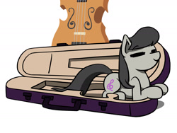 Size: 1800x1350 | Tagged: safe, artist:flutterluv, derpibooru import, octavia melody, earth pony, pony, behaving like a cat, female, if i fits i sits, mare, ponified animal photo, solo