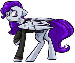 Size: 2078x1745 | Tagged: safe, artist:lrusu, derpibooru import, oc, oc:morning glory (project horizons), pegasus, pony, fallout equestria, fallout equestria: project horizons, background removed, fanfic art, female, mare, saddle bag, simple background, solo, transparent background