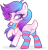 Size: 644x676 | Tagged: safe, artist:_spacemonkeyz_, derpibooru import, oc, deer pony, original species, clothes, female, plot, simple background, socks, solo, striped socks, tongue out, transparent background