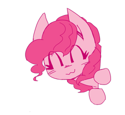 Size: 1114x1024 | Tagged: safe, artist:temmie720, derpibooru import, pinkie pie, earth pony, pony, :3, cute, diapinkes, eyes closed, happy, smiling, solo