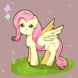 Size: 768x768 | Tagged: safe, artist:momizi_bee, derpibooru import, fluttershy, pegasus, pony, female, mare, solo