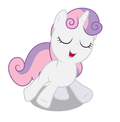 Size: 6000x6096 | Tagged: safe, artist:chubble-munch, sweetie belle, pony, unicorn, absurd resolution, cute, diasweetes, eyes closed, female, filly, simple background, solo, transparent background, vector