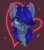 Size: 1686x1922 | Tagged: safe, artist:rokufuro, derpibooru import, oc, oc only, oc:save state, pony, unicorn, blue hair, blue mane, bust, digital art, ear fluff, female, glasses, hair over one eye, heart, looking at you, mare, portrait, smiling, ych result