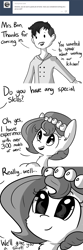 Size: 580x1740 | Tagged: safe, artist:tjpones, oc, oc only, oc:brownie bun, human, horse wife, ask, comic, cute, dialogue, fire, monochrome, pure unfiltered evil, reflection, slice of life, speech bubble, this will end in fire, this will end in tears, this will end in tears and/or breakfast, this will end in tears and/or death, this will end well, this will not end well, tumblr, xk-class end-of-the-kitchen scenario, xk-class end-of-the-world scenario