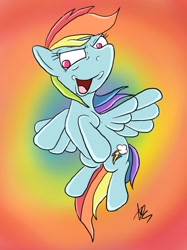 Size: 1118x1496 | Tagged: safe, artist:deathmap69lol, rainbow dash, pegasus, pony, female, flying, mare