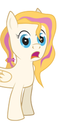 Size: 326x600 | Tagged: safe, artist:hotkinkajou, oc, oc only, oc:bombshell, pegasus, pony, reaction image, shocked, simple background, solo, transparent background