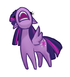 Size: 1280x1408 | Tagged: safe, artist:ronniesponies, derpibooru import, twilight sparkle, twilight sparkle (alicorn), alicorn, pony, female, mare, nose in the air, open mouth, simple background, solo, transparent background