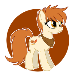 Size: 600x600 | Tagged: safe, artist:kazziepones, derpibooru import, oc, oc only, oc:sorrel kick, earth pony, pony, adopted, adopted oc, autumn, bandana, cutie mark, eyeshadow, female, makeup, orange eyes, orange hair, solo