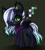 Size: 400x446 | Tagged: safe, artist:miioko, derpibooru import, oc, oc only, oc:blackberry current, pegasus, pony, adopted, adopted oc, berries, black fur, chibi, female, freckles, green eyes, purple hair, solo, white hair