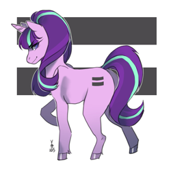 Size: 737x737 | Tagged: safe, artist:cheekyposelenets, derpibooru import, starlight glimmer, pony, unicorn, cutie mark background, equal cutie mark, equalized mane, female, mare, profile, s5 starlight, smiling, solo