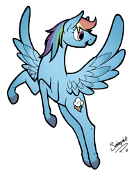 Size: 2550x3300 | Tagged: safe, artist:selenophile, rainbow dash, pegasus, pony, cute, flying, open mouth, solo