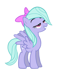 Size: 900x1125 | Tagged: safe, artist:freefraq, flitter, pegasus, pony, bedroom eyes, bow, female, hair bow, mare, simple background, solo, spread wings, transparent background, vector, wings