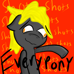 Size: 800x800 | Tagged: safe, artist:archimedesogle, oc, oc only, oc:jack-o-lantern, earth pony, pony, birthday, drunk, floppy ears, male, solo, stallion