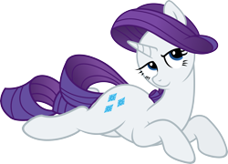 Size: 6000x4310 | Tagged: safe, artist:slb94, artist:yoditax, rarity, pony, unicorn, absurd resolution, bedroom eyes, looking at you, prone, simple background, solo, sultry pose, transparent background, vector