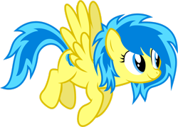 Size: 1024x735 | Tagged: safe, artist:mrfoxington, oc, oc only, oc:blueberry blitz, pegasus, pony, cute, flying, messy mane, simple background, smiling, solo, spread wings, transparent background, vector