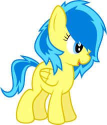 Size: 3217x3752 | Tagged: safe, artist:blueblitzie, oc, oc only, oc:blueberry blitz, pegasus, pony, cute, filly, high res, solo