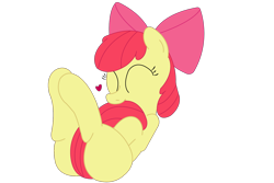 Size: 1500x1000 | Tagged: safe, artist:an-tonio, artist:railphotos, apple bloom, adorabloom, bloom butt, butt, cute, flat colors, heart, nom, simple background, solo, tail bite, transparent background, underhoof, vector