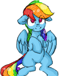 Size: 247x310 | Tagged: safe, artist:yoditax, rainbow dash, pegasus, pony, cute, floppy ears, lowres, solo