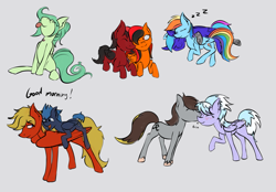 Size: 3525x2449 | Tagged: safe, artist:marsminer, oc, oc only, oc:luxor, oc:pommel, cloudrunner, kissing, sheet