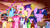 Size: 1280x720 | Tagged: safe, screencap, applejack, derpy hooves, fluttershy, minuette, pinkie pie, rainbow dash, rarity, twilight sparkle, earth pony, pegasus, pony, unicorn, friendship is magic, drink, female, golden oaks library, hot sauce, mane six, mare, party