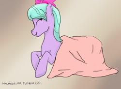 Size: 794x583 | Tagged: safe, artist:malaszelma, flitter, pegasus, pony, 30 minute art challenge, blanket, female, mare