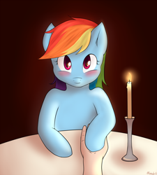 Size: 900x1000 | Tagged: safe, artist:marikaefer, rainbow dash, human, candle, date