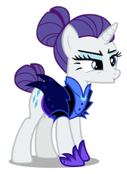 Size: 873x1200 | Tagged: safe, artist:hendro107, rarity, pony, unicorn, the cutie re-mark, .psd available, alternate timeline, night maid rarity, nightmare takeover timeline, simple background, solo, transparent background, vector