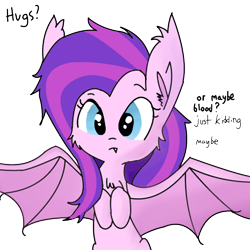 Size: 648x648 | Tagged: safe, artist:marcus todjel, artist:tjpones, edit, oc, oc only, oc:mershy, bat pony, pony, 30 minute art challenge, cute, simple background, solo, tjpones is trying to murder us, transparent background