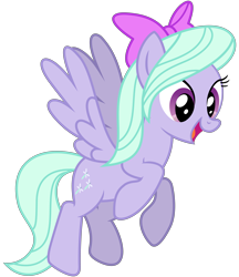 Size: 5000x5800 | Tagged: safe, artist:popmannn, flitter, pegasus, pony, absurd resolution, bow, female, hair bow, mare, simple background, smiling, solo, transparent background, vector