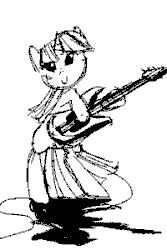 Size: 200x300 | Tagged: safe, artist:buttercupsaiyan, twilight sparkle, pony, unicorn, animated, bipedal, black and white, dancing, female, frame by frame, gif, grayscale, guitar, mare, monochrome, musical instrument, playing instrument, shadow, solo