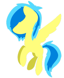 Size: 657x802 | Tagged: safe, artist:dinneroll, oc, oc only, oc:blueberry blitz, pegasus, pony, female, flying, hooves, lineless, mare, minimalist, simple background, solo, spread wings, transparent background, wings