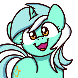 Size: 1000x1000 | Tagged: safe, artist:sugar morning, derpibooru import, lyra heartstrings, pony, unicorn, bust, cat face, cat smile, cute, female, looking at you, lyrabetes, mare, open mouth, simple background, smiling, solo, sugar morning's smiling ponies, transparent background