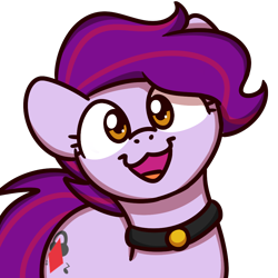 Size: 1000x1000 | Tagged: safe, artist:sugar morning, derpibooru import, oc, oc:mystic blare, earth pony, pony, bell, bell collar, cat smile, collar, femboy, male, meme, simple background, smiley face, solo, sugar morning's smiling ponies, transparent background, trap