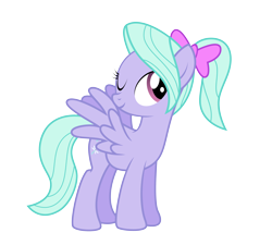 Size: 5000x4500 | Tagged: safe, artist:northernthestar, flitter, absurd resolution, alternate hairstyle, ponytail, simple background, solo, transparent background, vector, wink